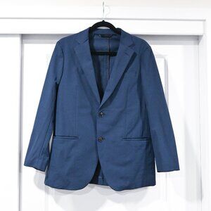 Sene Men's Size Medium 100% Polyester Blue Travel Blazer